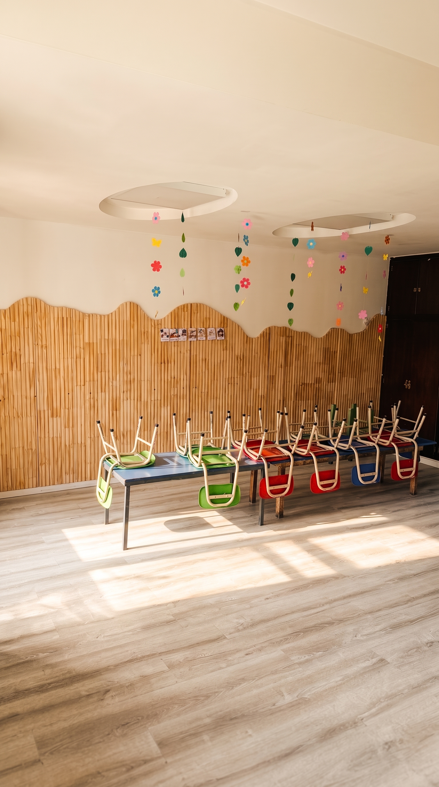 Sala luminosa del Jardín Había Una Vez con decoración y mobiliario infantil